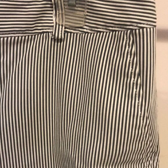 Cremieux Blue & White Stripe Trouser Shorts - Sz 4 - Picture 3 of 8